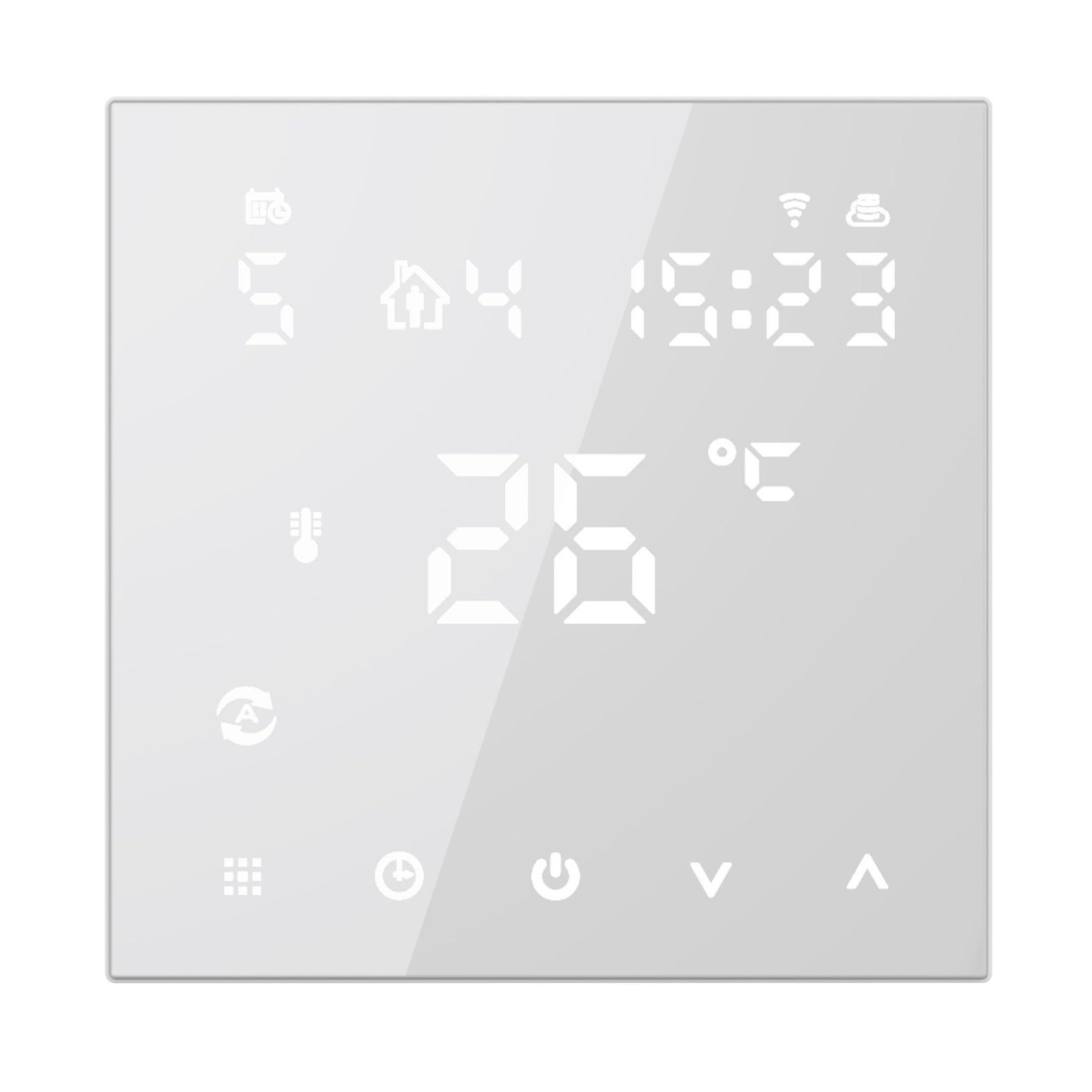 Automat-on Zigbee Thermostat Fussbodenheizung | Raumthermostat Fußbodenheizung PRO2 | Steuerung Wandthermostat Fußbodenheizung mit Tuya, SmartLife oder ohne App und Alexa (Weiss)