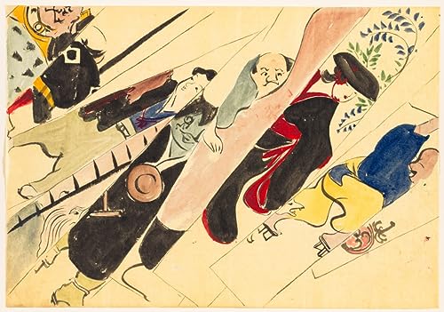 Poster Fleurs des cent mondes par Kamisaka Sekka impression sur toile moderne 60x90cm