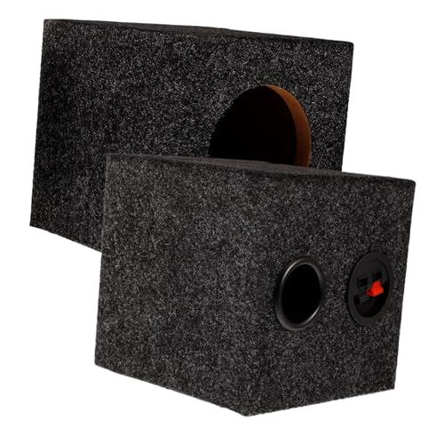 jojofuny Caisson De Basses pour Voiture 4 Pouces, Enceinte Acoustique en Bois Recouverte De Moquette, Caisson De Basses Clos, Amateurs De Son Automobile, Compact Et Léger, Finition Noire Moquette
