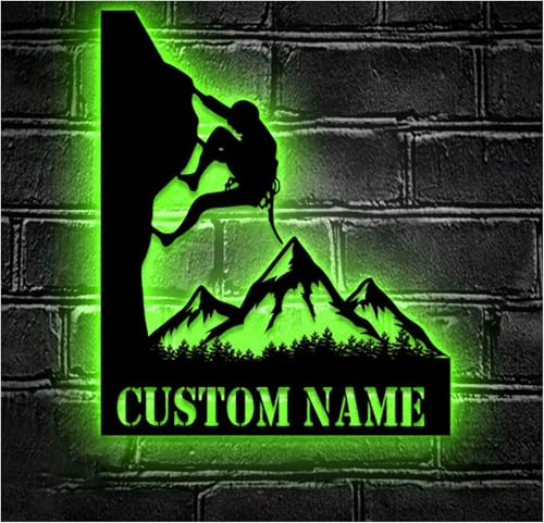 CALUCI Metal Sign Custom Text-Custom Rock Climbing Metal
