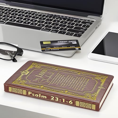 Carnet religieux marron A5 Psaume 23 pour ne plus perdre ses prières