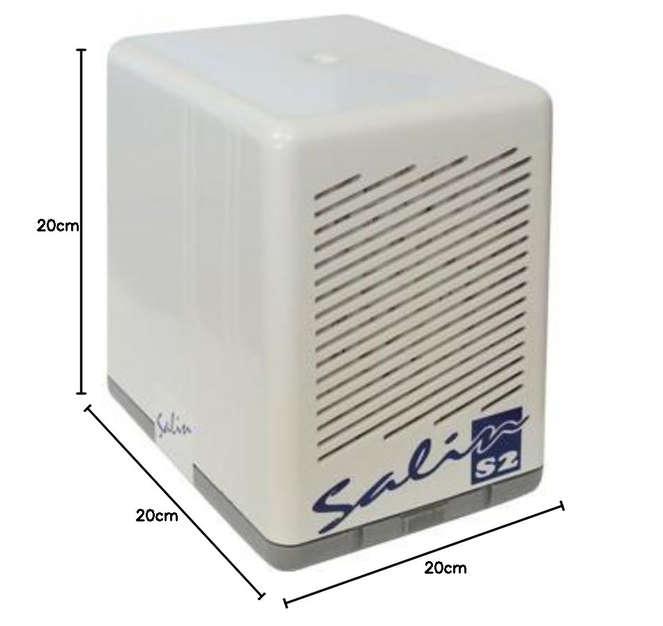 Salin S2 – system filtrów powietrza z soli naturalnej, urządzenie do terapii solą, filtr pyłkowy, filtr kurzu, oczyszczacz powietrza, kolor biały, tak