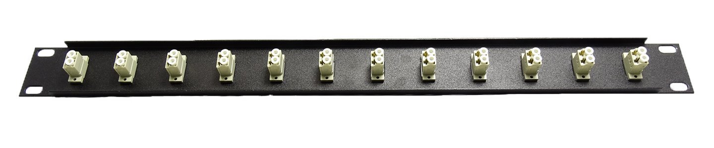 Ultra Spec Cables 12 Port LC Fiber Patch Panel Multimode (Loaded 1u) 19"