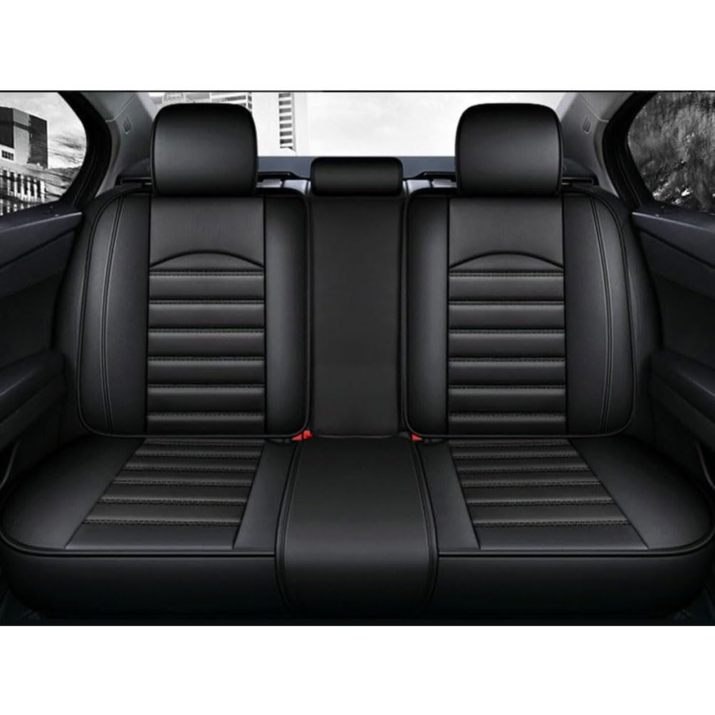 SSIMOO Set Coprisedili Auto per Opel Mokka/Mokka X 2012-2019, Coprisedile Anteriori E Posteriori Copri-Sedile Pelle Copri sedili Accessori,Black