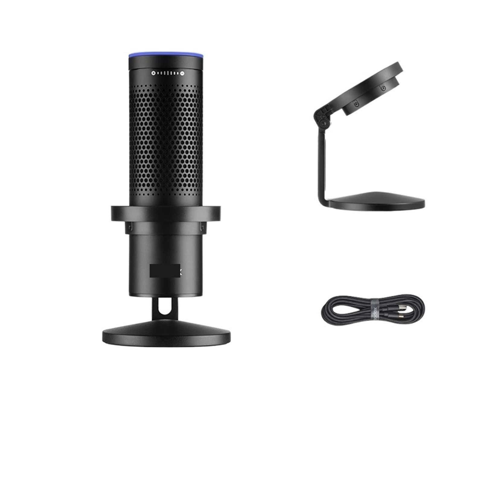 Microphone de studio USB EM68G avec câble et monture antichoc pour PC portable