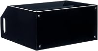 Vista 7 de MyGift Soporte para casetes compactos de acrílico negro de 2 niveles con asas de transporte recortadas, cintas de casete de audio retro, soporte