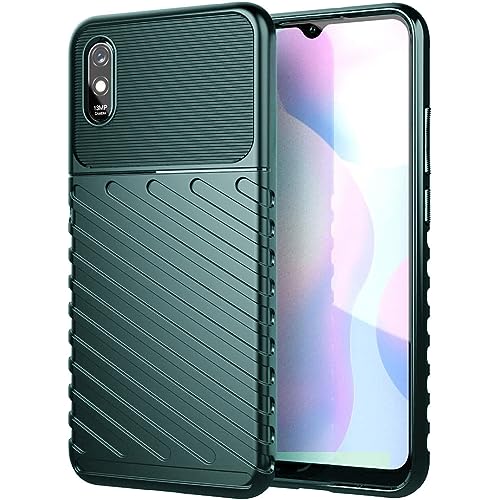 Image of Amazon Brand - Solimo Shockproof Mobile Cover Compatible with Mi Redmi 9A 4G / 9A Sport 4G / 9i 4G / 9i Sport 4G (360 Degree Protection | Protective Design | Anti-Scratch Tough Slim TPU Case), Green