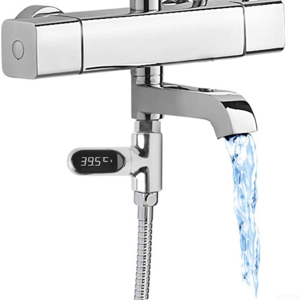 termometr do wody, LED Display Water Thermometer Self-Powered Shower Temperature Monitor With 360° Rotatable Digital Screen(Second generation)