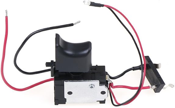 DC 7.2 V - 24 V 16A Electric Drill Speed Control Switch Cordless Trigger Switch With Small Light For Power Tools - Color Black