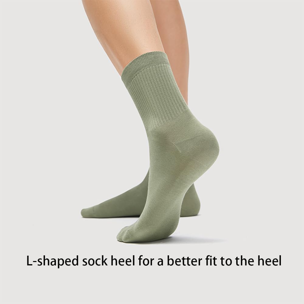 Chaussettes Basses Chaussettes Longues 6 Paires Chaussettes en Coton peigné Hommes Travail Sport Course mi-Mollet Chaussettes Amorti décontracté Respirant Chaussettes Coupe Confortable