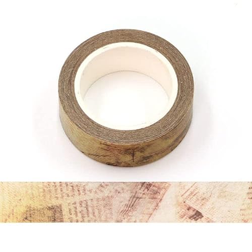 Cinta adhesiva decorativa de fondo vintage Washi de 0.591in x 32.8ft