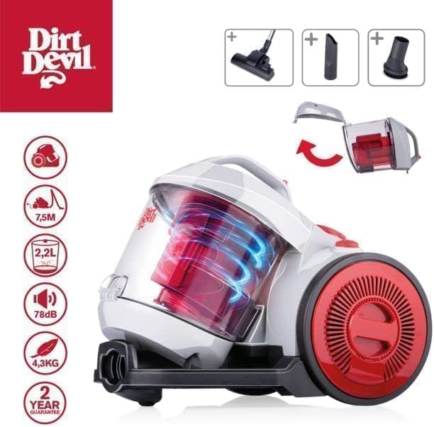 Dustbin removal from Dirt Devil DD2503-800W vacuum cleaner