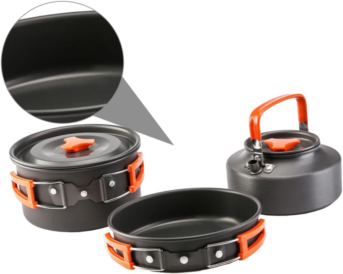 Aluminum Kettle Camping Camping Cookware Stove Pot Outdoor Cooking Utensils Hiking Pan