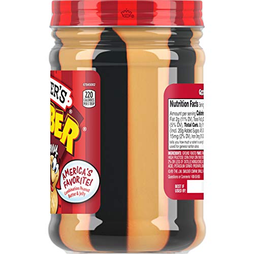 Smucker's Goober Peanut Butter And Strawberry Jelly Stripes, 18 Ounces (Pack Of 6) #TOP3