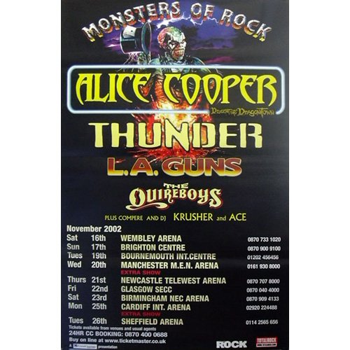 Affiche Monsters of Rock Alice Cooper 100X150 cm pour déco murale