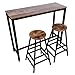 Produktbild lyrlody Bartisch mit 2 Bistrohocker, Esstisch Bistrotisch Küchenbartisch Stehtisch mit Barstühle Barstuhl Tresenhocker Essgruppe für Zuhause Restaurant Bar Pub Bistro Café