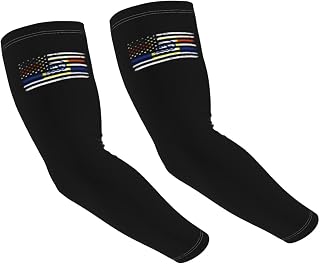 US And Flag Of Davenport, Iowa Arm Sleeves For Men Women Tattoo Cover Up Cooling Sports Sleeves For Basketball Golf Football
