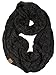 S1-6100-6206 Ribbed Scarf: Onyx Black