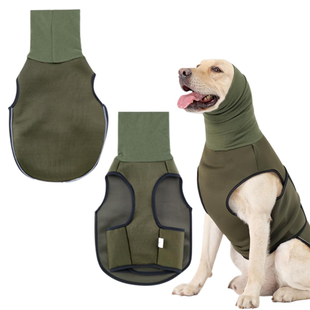 Qpets® Dog Clothes with Head Wrap, Comforting Dog Clothes All Season for Large Medium Breeds, Adjustable Hook and Loop Closure Dog Jacket for Calming Dog/Aid Sleep (Recommended Weight: 20-30KG) (B0D99VGPMT) Amazon Price History, Amazon Price Tracker