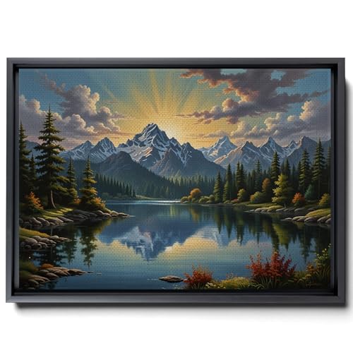 Canvas Print Majestic Mount Rainier Canvas Print Landscape Wall Art