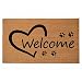 Calloway Mills 103351729 Open Heart Paws Doormat, 17" x 29" Natural/Black