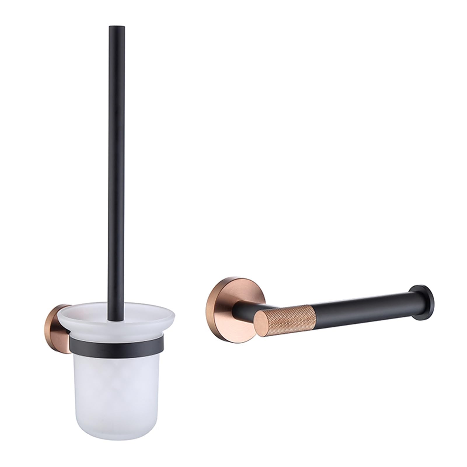 Stały uchwyt na papier toaletowy, Stainless Steel SUS304 Rose Gold Black Towel Racks Paper Holder Toilet Brush Pack Of 2(1 Pcs)