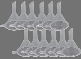 Hawk (12 Pack) Precision Mini PE Funnel | 1.5 (3.8 cm) x 1 (2.5 cm) | Lab, DIY, Perfumes, Oils & Crafts | No Spills & Precision Pouring