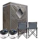 ZONEMEL Two Person Steam Sauna Set for Home Use, Portable Sauna Tent for One or Two Person Full Body