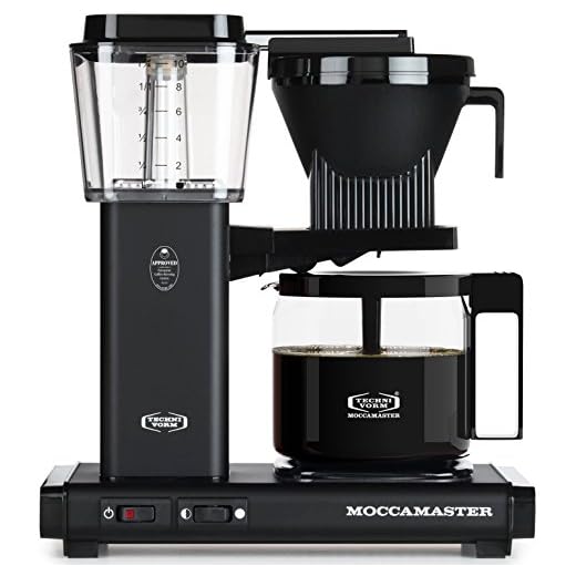 Technivorm Moccamaster 59656 KBG, 10-Cup Coffee Maker, 40 oz, Matte Black