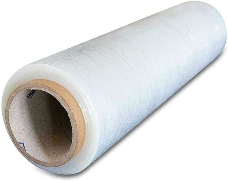1 Roll 80 Gauge Cast Hand Stretch Wrap 18" x 1000' Plastic Bundling Shrink Film