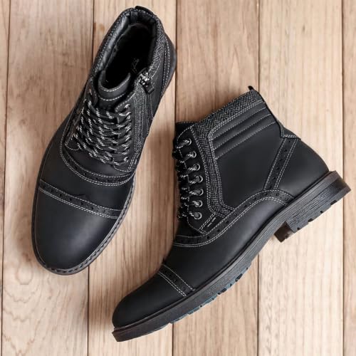 Image of Arkbird Mens Chelsea Boots, Stylish and Comfort Leather Chukka Ankle Boots with Zipper