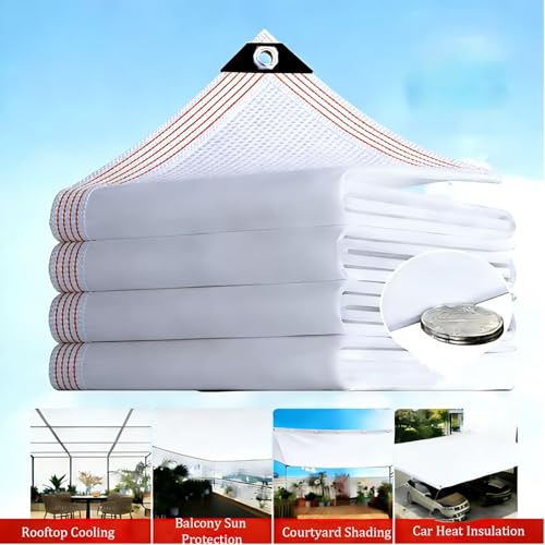 Filet d'ombrage avec œillets blanc résistant au vent 3x10m pour plantes
