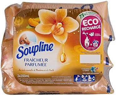 Soupline Fabric Softener Scented Vanilla/Tangerine 3 x 200 ml