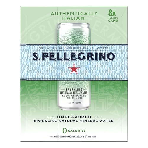 Image of S.Pellegrino Sparkling Natural Mineral Water, 11.15 Fl Oz, 8-Pack