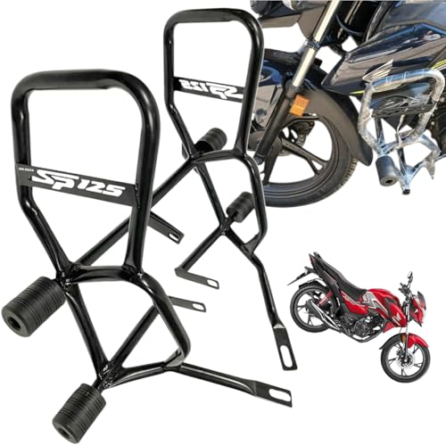 Image of Dhe Best Bike Metal Crash Guard Frame Support 4 Slider Leg Guard Black Suitable for Honda Shine 125 SP BS6