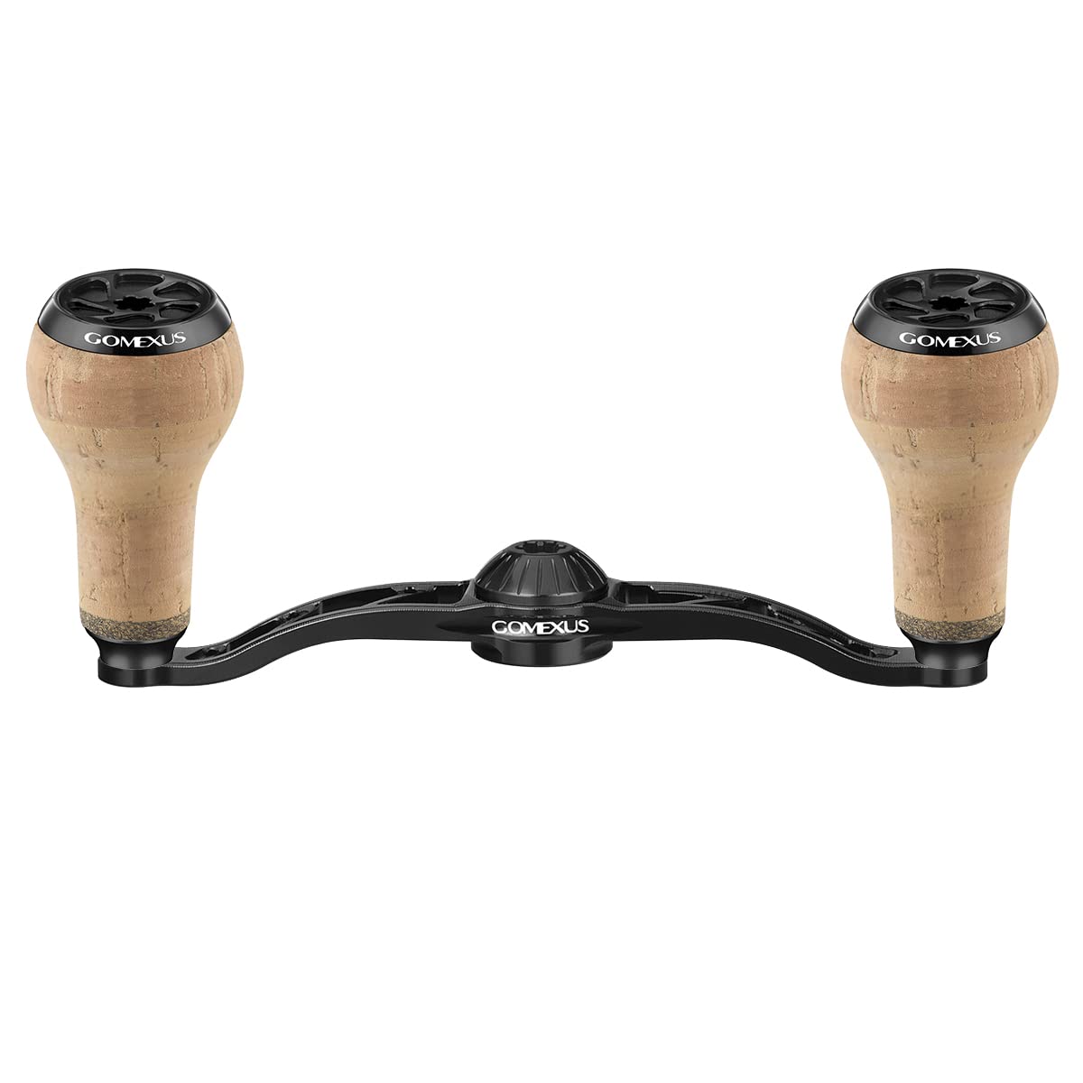 ゴメクサス CH100 リールハンドル ダイワ (Daiwa) シマノ (Shimano) ベイトリール対応 ダブルハンドル シーボーグ ソルティガ オシアコンクエスト 両軸リール ハンドル交換 100mm コルク製ハンドルノブ付き バス釣り パワーゲーム釣り 左右兼用