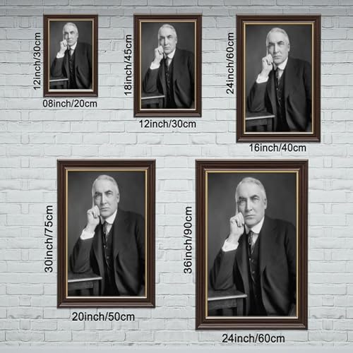 Impression sur toile Warren G Harding cadre suspendu salon