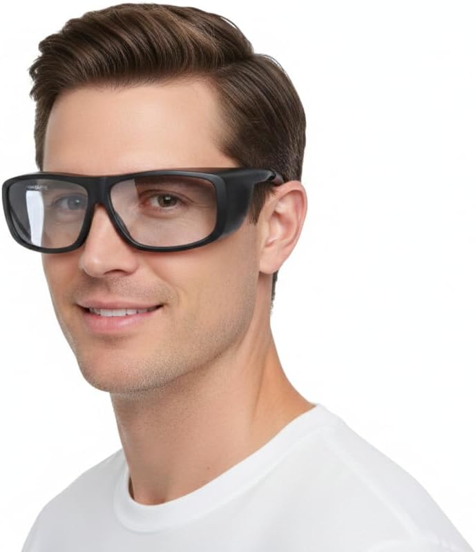 LaserPair CE EN207 Certified Laser Cutting & Engraving Goggles, CO2 Laser Safety Glasses OD 6+ High VLT 75% for 10600nm Protection, Professional Eye Protection (Model: CHP)