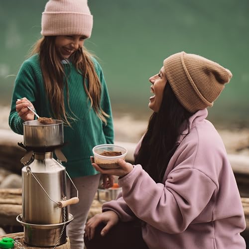 Kelly Kettle - Ultimate 'Base Camp' Kit - VALUE DEAL | Includes 1.6 ltr S.Steel Camping Kettle, Cook Set, Wood Camp Stove, Cups, Plates, Base Support | Fuel with sticks | Picnics, Scouts, Storms - Image 5