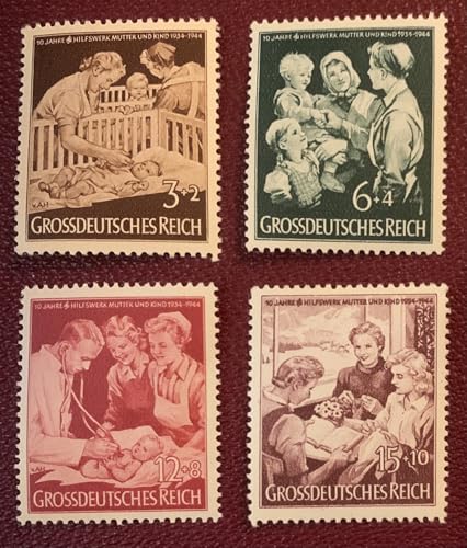 Germany Third Reich - Scott 869-872 (Complete Set) Very Fine Mint Never Hinged -1944 Mother and Child (Stamps for Collectors)