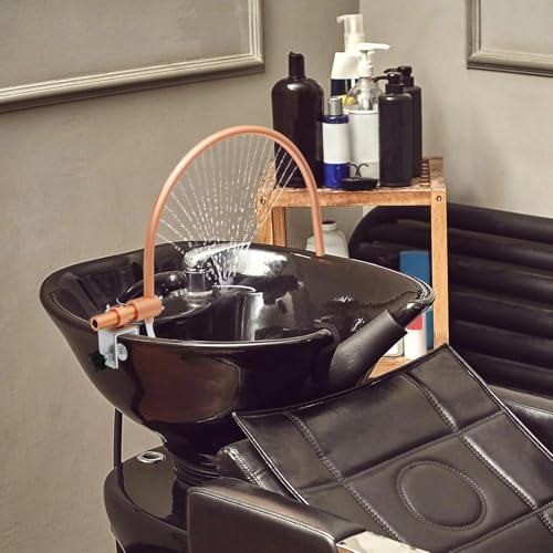 Spa umywalka kran cyrkulacja wody głowica spa rama do salonu szampon łóżko akcesoria do masażu, szampon łóżko miska mycie salon fryzjerski styl pielęgnacja skóry głowy wodospad regulowany