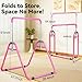 WATBKHE Kids Gymnastics Bar Gymnastic Equipment for Home Adjustable Height Gymnastic Training Bar Gymnastic Stuff for 3-7 Years Old Girls (Basic- Pink)