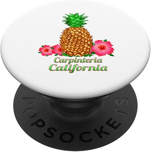 I Love Carpinteria California CA Pineapple Floral PopSockets Swappable PopGrip