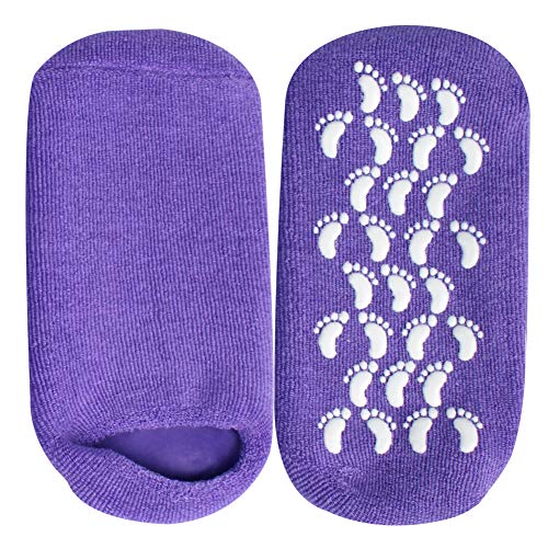 Comfort Gel Socks For Men And Women - Soft Spa Silicone Gel Infused Moisturizing Socks (Purple (1 Pair)) #TOP5