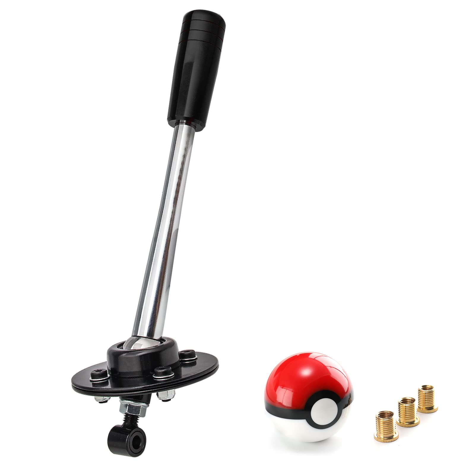 Top10 Racing Short Shifter Lever Drift Tuning Adjustable with Knob,Shifter with Pokeball Knob Compat