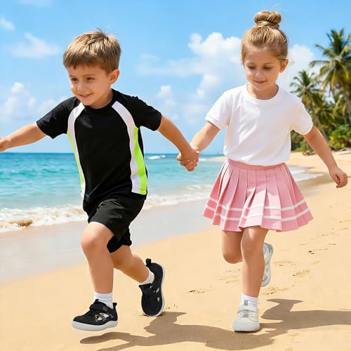 Image of JOINFREE Toddler Sandals Kids Wide Girls Boys Aqua Athletic Sneakers Barefoot Beach Sandals Quicky-Dry Non-slip Outdoor Water Sports Hiking Sandals Summer Water Shoes for Pool River Swim
