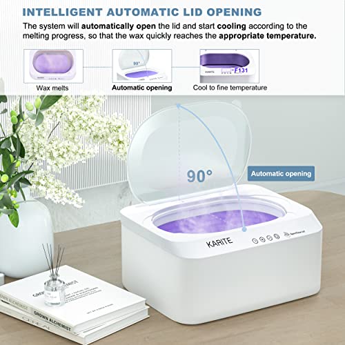 Karite Paraffin Wax Machine For Hands And Feet With Auto Open Lid, Arthritis Paraffin Bath,20Min Fast Wax Meltdown, Precision Temperature Control, 4500Ml Paraffin Warmer With 8Pack Refills #TOP2