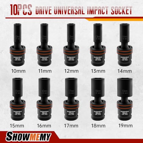 Douilles universelles 6 pans acier Cr-Mo Drive Impact pour clé à choc et visseuse