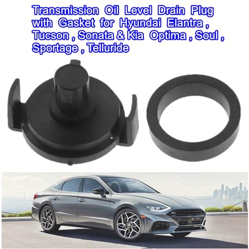 Image of Transmission Oil Level Drain Plug with Gasket for Hyundai Elantra, Tucson, Sonata & Kia Optima, Soul, Sportage, Telluride, Replaces 45285-3B010, 45286-3B010