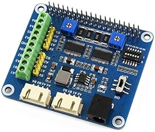 Waveshare Stepper Motor HAT for Raspberry Pi,Jetson Nano Onboard Dual DRV8825 Motor Controller Built-in Microstepping Indexer Drives Two Stepper Motors Up to 1/32 Microstepping